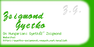 zsigmond gyetko business card